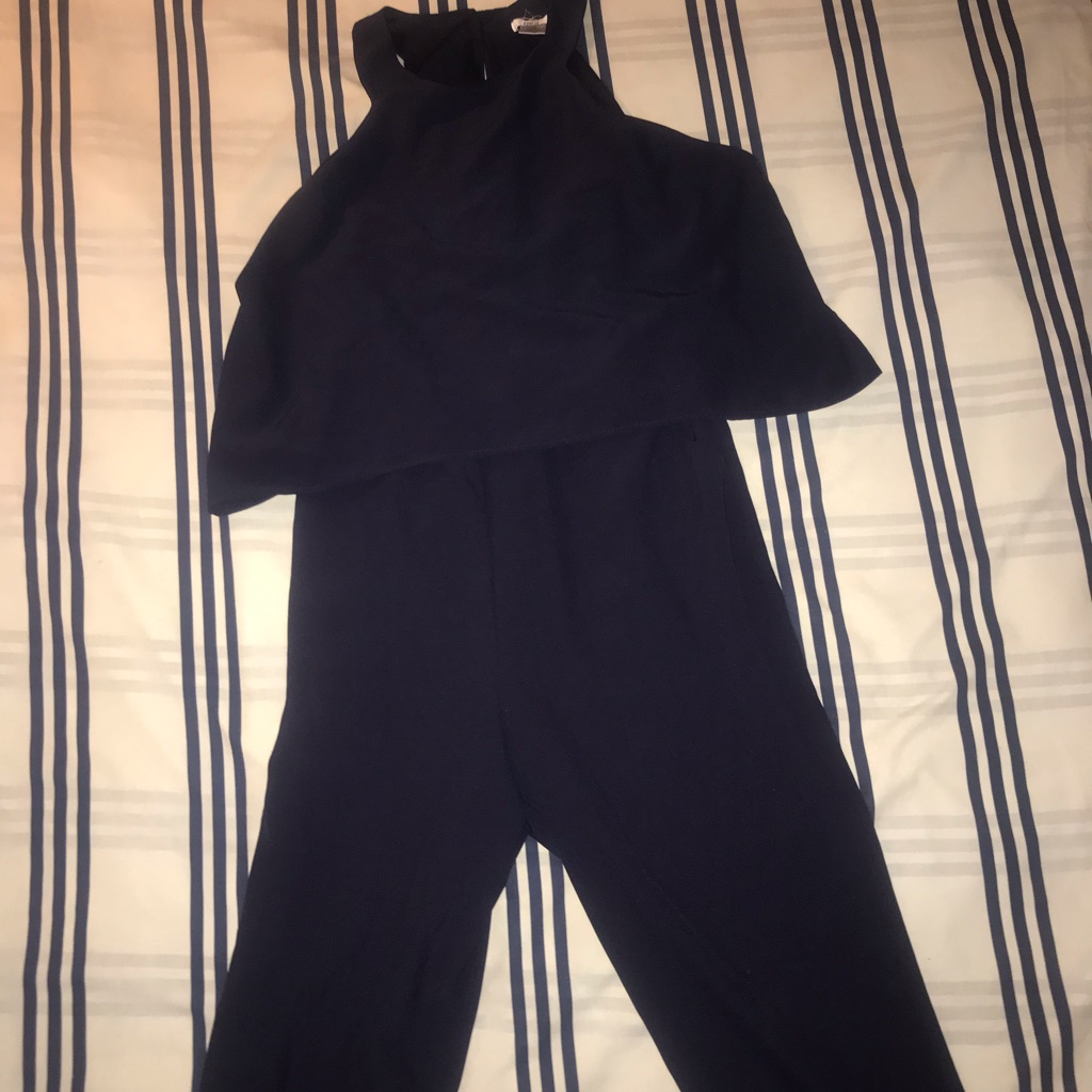 Navy Blue Flowy Jumpsuit